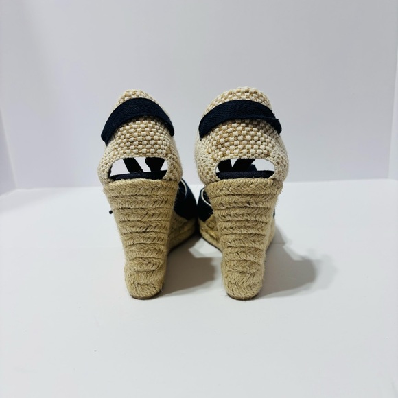 Soludos Blue and Cream
Espadrille Wedges with Ankle Strap - Picture 7 of 9